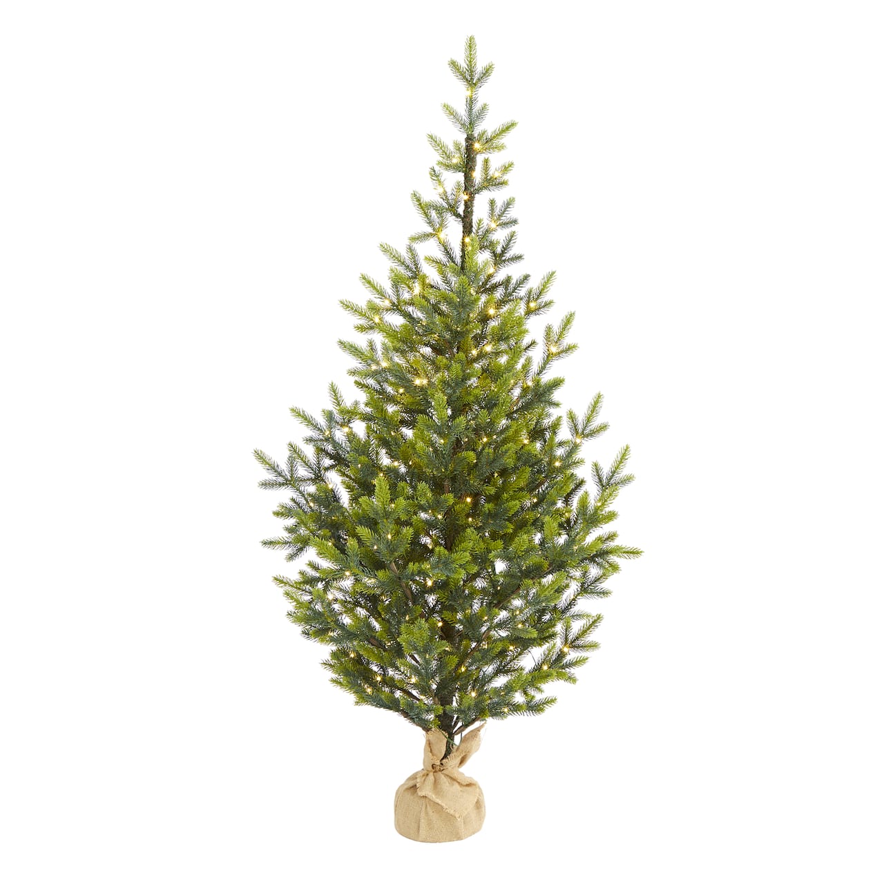 5ft. Pre-Lit Fraser Fir Natural Look Artificial Christmas Tree with Clear LED Lights